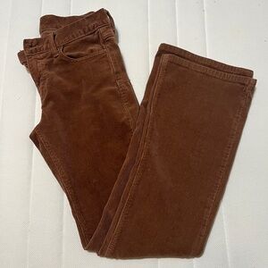 John Galt Brown Corduroy Pants — Soft Flare Leg, High Rise, Size S